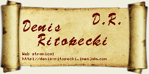 Denis Ritopečki vizit kartica